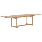 vidaXL Ensemble à manger de jardin 9 Pièces 180-280x100x75 cm Teck massif