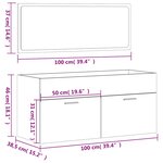 vidaXL Armoire de salle de bain avec miroir blanc bois d'ingénierie