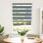 vidaXL Store zèbre gris foncé largeur du tissu 85 9 cm polyester
