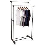 Storage solutions Porte-vêtements double cintres roues réglables