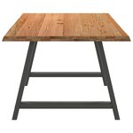 vidaXL Table à manger marron clair bois de chêne massif rectangulaire