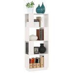 vidaXL Bibliothèque/Séparateur de pièce Blanc 51x25x132 cm Pin massif