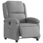 vidaXL Fauteuil inclinable électrique Gris clair Tissu