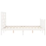 vidaXL Cadre de lit sans matelas blanc 120x200 cm bois de pin massif