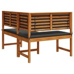 vidaXL Banc d'angle de jardin Marron 140 x 100 x 91cm