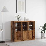 vidaXL Buffet 3 Pièces Bois ancien 123 x 37 x 100 cm Bois d'ingénierie