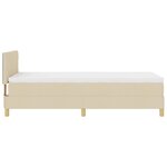 vidaXL Lit à ressorts avec Matelas & LED Crème 100x200 cm Tissu