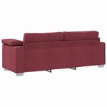 vidaXL Canapé avec coussin Rouge bordeaux 219 x 77 x 82 cm tissu