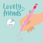 Legami CPP0002 - Stylo à Encre Gel - Lovely Friends - Kitty