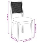 vidaXL Chaises à manger coussins 2 Pièces marron bois massif caoutchouc