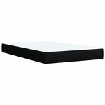 vidaXL Sommier à lattes de lit avec matelas Noir 90x200 cm Tissu