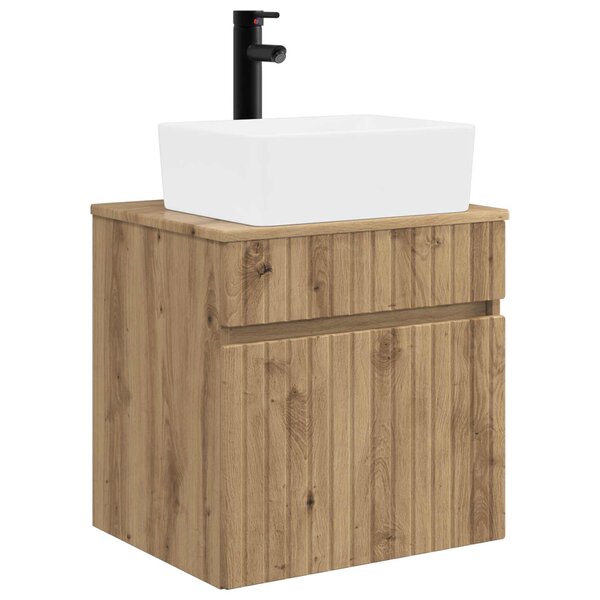 vidaXL Meuble de lavabo mural Chêne artisanal 49 x 41 x 63 cm