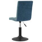 vidaXL Chaises pivotantes à manger lot de 4 bleu velours