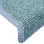 vidaXL Tapis d'escalier 15 pièces 65 x 24 x 4 cm Bleu mer Demi-rond Grand