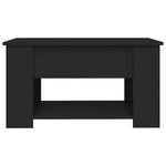vidaXL Table basse noir 79x49x41 cm bois d'ingénierie