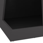 vidaXL Brasero avec espace de rangement à bûches  noir  35 x 35 x 100 cm  en acier