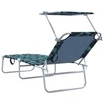 vidaXL Transat 2-personne 2 Pièces Vert 58 x 188 x 77cm tissu