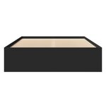 vidaXL Cadre de lit sans matelas noir 140x200 cm bois d'ingénierie