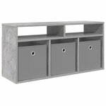 vidaXL Basboard avec tiroir Gris béton 87 x 27 5 x 43 cm