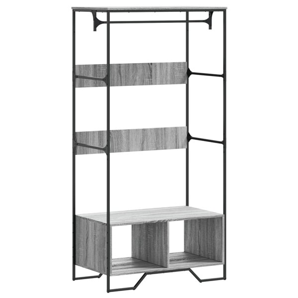 vidaXL Armoire sonoma gris 90x50x180 cm bois d'ingénierie