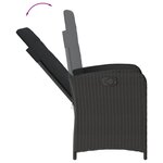 vidaXL Ensemble à manger de jardin 9Pièces coussins noir résine tressée