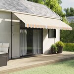 vidaXL Tissu de remplacement pour auvent rayures multicolores 4 5x3 5m