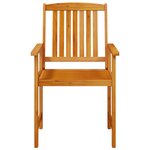 Ensemble de jardin 7 pièces en bois d'acacia solide