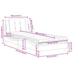 vidaXL Lit avec matelas blanc et noir 80x200 cm similicuir