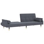 vidaXL Canapé-lit avec coussins gris foncé velours