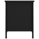 vidaXL Meuble TV avec portes noir 60x35x45 cm bois d'ingénierie