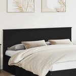 vidaXL Tête de lit Chêne noir 200 cm Bois d'ingénierie