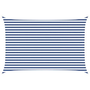 vidaXL Voile d'ombre Bleu et Blanc 3 x 4 5 m 100   polyester Oxford