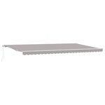 Store rétractable manuel vidaXL Gris 600x300 cm