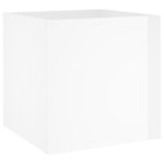 vidaXL Ensemble de meubles de couloir Blanc brillant Bois d'ingénierie