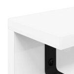 vidaXL Porte-manteau mural Blanc 60 x 10 5 x 10 5 cm Bois d'ingénierie