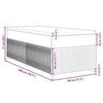 vidaXL Sommier à lattes de lit avec matelas gris clair 80x200 cm tissu