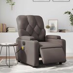 vidaXL Fauteuil de massage inclinable électrique marron similicuir