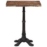 vidaXL Table de bistro 60x60x76 cm Bois massif de récupération