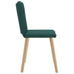 vidaXL Chaises à manger lot de 6 vert foncé tissu