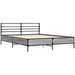 vidaXL Cadre de lit sans matelas sonoma gris 150x200 cm