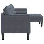 vidaXL Ensemble de Canapés Gris foncé 173 x 131 x 67 cm Velours