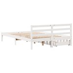 vidaXL Cadre de lit sans matelas blanc 120x190 cm bois de pin massif