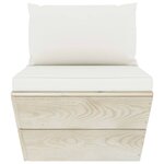 vidaXL Salon de jardin palette 9 Pièces avec coussins bois d'épicéa