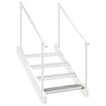 vidaXL Escalier en caillebotis 80x24x7 cm acier galvanisé