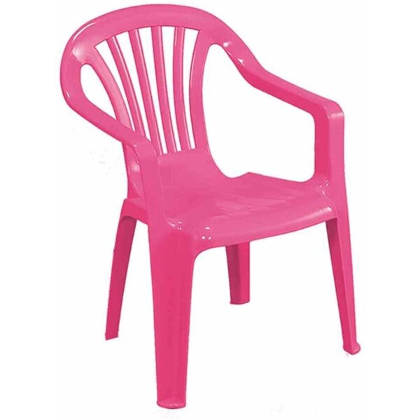 PROGARDEN 436023 - Chaise de jardin empilable pour enfants rose