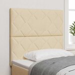 vidaXL Tête de lit avec des lumières à LED Réglable Crème 90 cm tissu