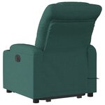 vidaXL Fauteuil inclinable de massage Vert foncé Tissu