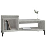 vidaXL Table basse Gris béton 100x50x45 cm Bois d'ingénierie