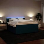 vidaXL Sommier à lattes de lit et matelas Bleu 200x200 cm velours