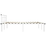 vidaXL Cadre de lit sans matelas blanc métal 200x200 cm